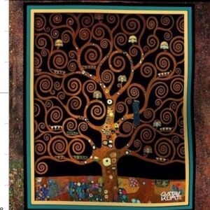Fabric Swatch, Under the Tree of Life by Klimt, Cotton
